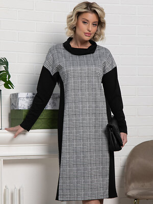 LT Collection Платье 582545 П15128-18М серый, черный