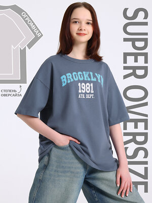 Апрель Футболка 582589 1ДДФК5009001 темно-серый