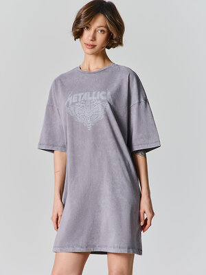 MARK FORMELLE Туника 582648 512079 ACID WASH серый +печать