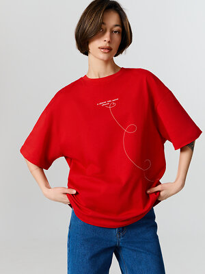 MARK FORMELLE Футболка 582658 112953 чистый красный +печать