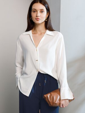 VILATTE Блузка 582672 D29.346 натуральный белый