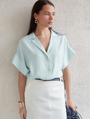 VILATTE Блузка 582679 D29.347 светло-лазурный