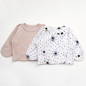 YOULALA Распашонка 582721 1090202601 бежевый, белый