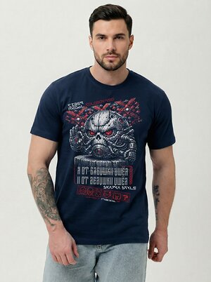 Натали Футболка 582747 8592 т.синий+кибер колобок