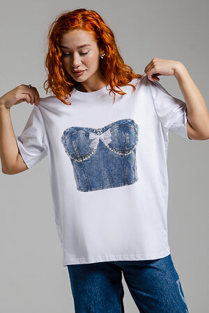 Натали Футболка 582749 8591 белый+корсет