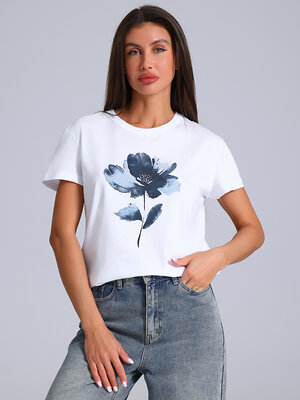 Апрель Футболка 583067 1ЖДФК2657001 белый