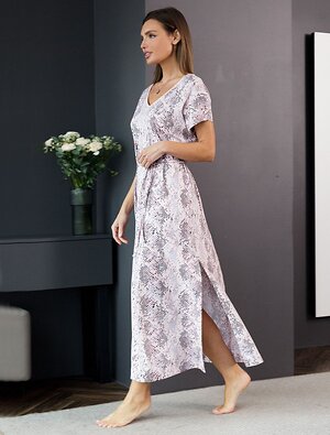 VILATTE Платье 583367 D42.122 кофейно-пудровый питон