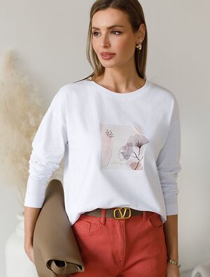 VILATTE Джемпер 583416 D49.148 белый_пастель