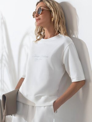 VILATTE Футболка 583470 D49.169 белый_vintage