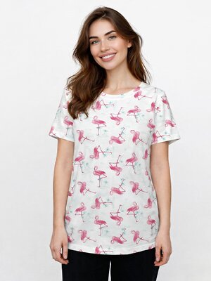 Binita Футболка 583504 1265-3 бело-розовая