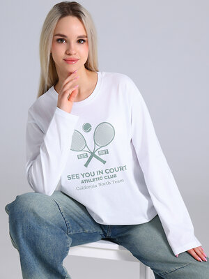 Апрель Лонгслив 583523 1ЖДЛД5036001 белый