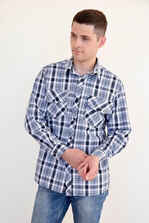 Lika Dress Рубашка 583766 7521 Черный/голубой