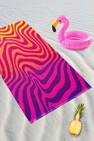 Натали Полотенце 583770 Полотенце пляжное Волна эмоций красно-желтый