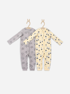 MARK FORMELLE Комбинезон 583849 14012-2 барашки на абрикосовом +звездочки на сером