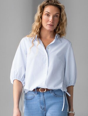 VILATTE Блузка 583960 D29.312 белый-темно-синий