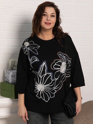 LT Collection Блуза 584017 Б15311-18М черный