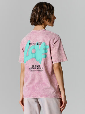 MARK FORMELLE Футболка 584220 112678 ACID WASH сумрачная орхидея +печать