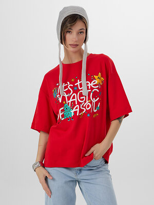 MARK FORMELLE Футболка 584240 112961 алый закат +печать