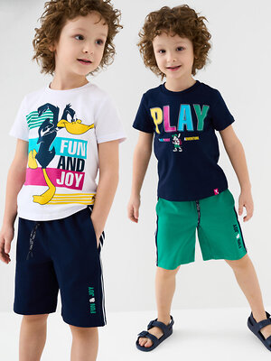 PLAYTODAY Шорты 584474 12612120 тёмно-синий,зеленый