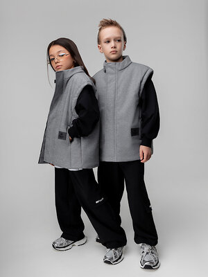 Bodo Жилет 584510 14-89MU серый джинсовый