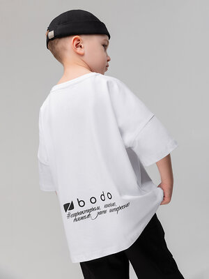 Bodo Футболка 584546 4-483MU белый (черный)