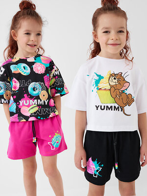 PLAYTODAY Шорты 584597 12622276 черный,розовый