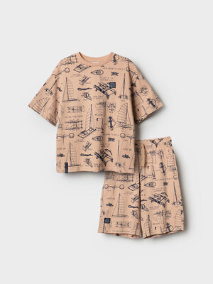 PLAYTODAY Пижама 584798 12611485 тёмно-синий,бежевый