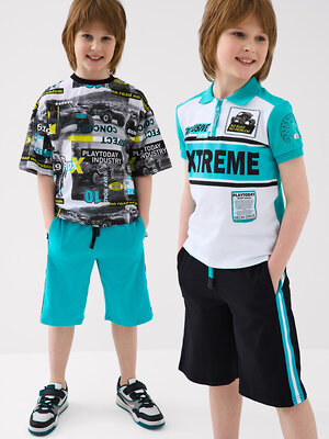 PLAYTODAY Шорты 584867 12611142 черный,бирюзовый