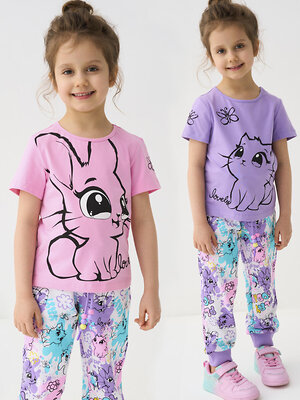 PLAYTODAY Фуфайка 585095 12622088 розовый,сиреневый