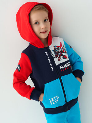 PLAYTODAY Толстовка 585442 12612028 тёмно-синий,ярко-синий,красный