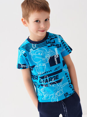 PLAYTODAY Фуфайка 585445 12632007 белый,тёмно-синий,ярко-синий