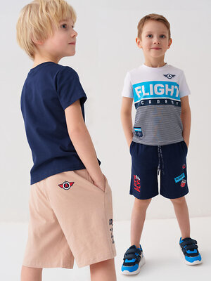 PLAYTODAY Шорты 585453 12612042 тёмно-синий,бежевый