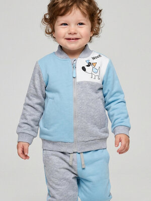 PLAYTODAY Толстовка 585553 12613090 серый,белый,голубой