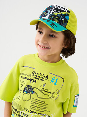 PLAYTODAY Кепка 585557 12612213 белый,светло-зеленый,бирюзовый