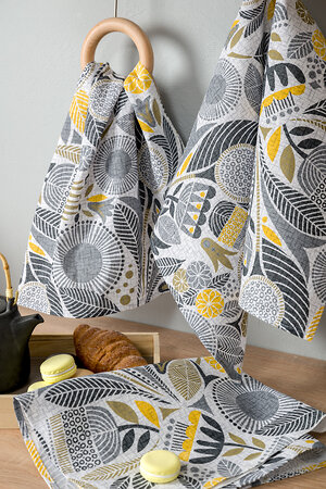 Натали Полотенце 585693 Набор кухонных полотенец Талавера серый