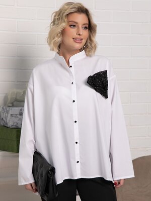 LT Collection Блуза 585719 Б15188-39М белый