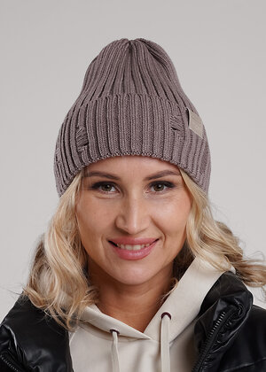 CLEVER Шапка 585853 444209ха св.коричневый