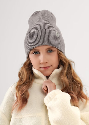 CLEVER Шапка 585870 564640вн меланж серый