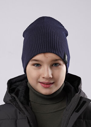 CLEVER Шапка 585883 533720ха т.синий/чёрный