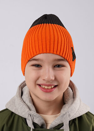 CLEVER Шапка 585891 564667ха оранжевый/чёрный