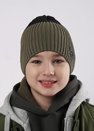 CLEVER Шапка 585892 564667ха чёрный/хаки