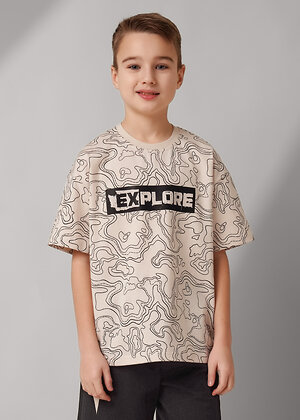 CLEVER Футболка 586022 865756/12кдн_п бежевый/чёрный