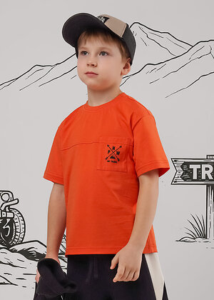 CLEVER Футболка 586045 867325/12кд_п т.оранжевый
