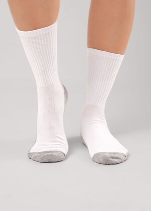 CLEVER Носки 586094 S143 белый/меланж серый