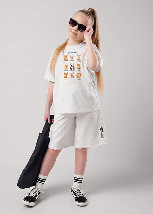 CLEVER Шорты 586210 867356/13ап_п меланж св.серый