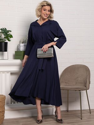 LT Collection Платье 586309 П15098-16М темно-синий