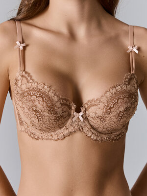 MARK FORMELLE Бюстгальтер 586653 512559 цветы на телесном