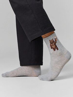 MARK FORMELLE Мужские носки 586752 106K-3554 серый меланж