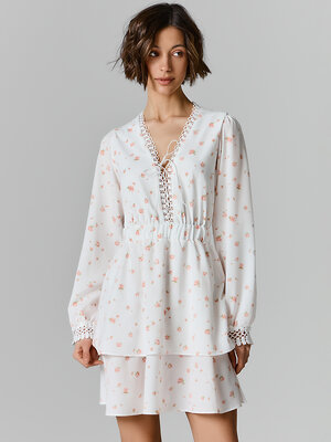 MARK FORMELLE Платье 586760 154037 розочки на белом