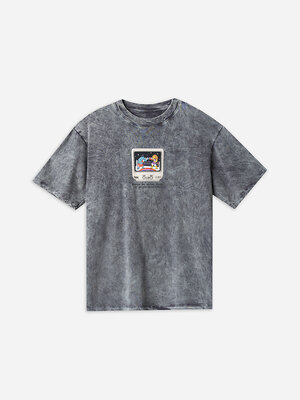 MARK FORMELLE Футболка 586889 111846 ACID WASH графит +печать